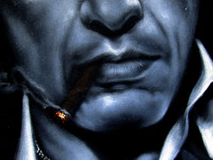 Tony Montana Portrait,  Original Oil Painting on Black Velvet by Enrique Felix , "Felix" - #F150