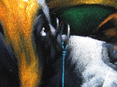Dogs playing poker,   Original Oil Painting on Black Velvet by Enrique Felix , "Felix" - #F168