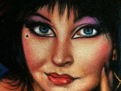 Elvira: Mistress of the Dark,  Original Oil Painting on Black Velvet by Enrique Felix , "Felix" - #F170