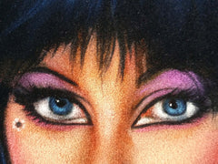 Elvira: Mistress of the Dark,  Original Oil Painting on Black Velvet by Enrique Felix , "Felix" - #F170