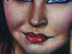 Elvira: Mistress of the Dark,  Original Oil Painting on Black Velvet by Enrique Felix , "Felix" - #F170