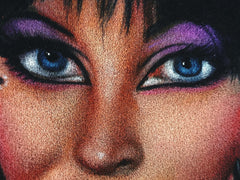 Elvira: Mistress of the Dark,  Original Oil Painting on Black Velvet by Enrique Felix , "Felix" - #F170