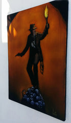 Indiana Jones,   Original Oil Painting on Black Velvet by Enrique Felix , "Felix" - #F171