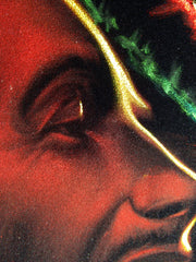Bob Marley Smoking,  Original Oil Painting on Black Velvet by Enrique Felix , "Felix" - #F183
