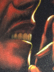 Bob Marley Smoking,  Original Oil Painting on Black Velvet by Enrique Felix , "Felix" - #F183