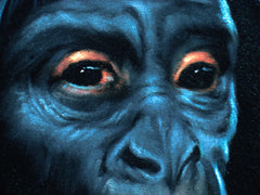 Chimpanzee, Chimp Original Oil Painting on Black Velvet by Enrique Felix , "Felix" - #F20