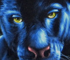 Panther, Black Panther, Cougar ,   Original Oil Painting on Black Velvet by Enrique Felix , "Felix" - #F94