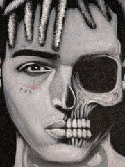 Xxxtentacion , Jahseh  Onfroy; rapper; Original Oil painting 11"X16" on Black Velvet by Zenon  Jimenez- #JM257
