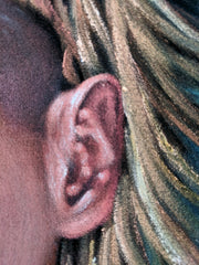 Yolandi Visser Of Die Antwoord;  Original Oil painting on Black Velvet by Jorge Terrones - #j429