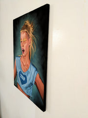 Yolandi Visser Of Die Antwoord;  Original Oil painting on Black Velvet by Jorge Terrones - #j429