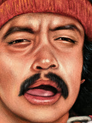 Cheech and Chong: Up in Smoke  ; Tommy Chong; Cheech Marin; Original Oil painting on Black Velvet by Jorge Terrones (24"x36")- #J444