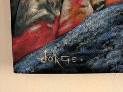 Cheech and Chong: Up in Smoke  ; Tommy Chong; Cheech Marin; Original Oil painting on Black Velvet by Jorge Terrones (24"x36")- #J444