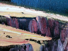 Planetary Space Meteor Original Oil Painting Black Velvet p2 SA181