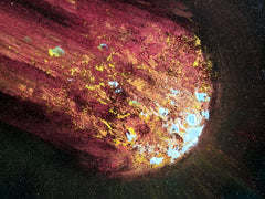 Planetary Space Meteor Original Oil Painting Black Velvet p2 SA180