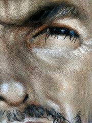 Clint Eastwood Portrait from "good bad ugly" movie Original Oil Painting on Black Velvet by Alfredo Rodriguez "ARGO" - #A327
