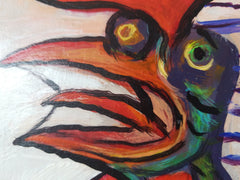 Rooster by Palomares after Picasso / cock, abstract, chicken Oil on Canvas 24"x 18" by Palomares PM59