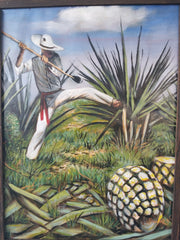 El Jimador Agave Farmer  for mezcal, sotol and tequila size 24"x 18" by Palomares PM58