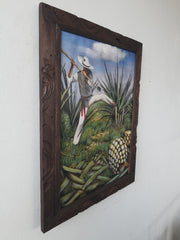 El Jimador Agave Farmer  for mezcal, sotol and tequila size 24"x 18" by Palomares PM58