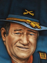 Copy of John Wayne Portrait,  Original Oil Painting on Black Velvet by Alfredo Rodriguez "ARGO" - a480