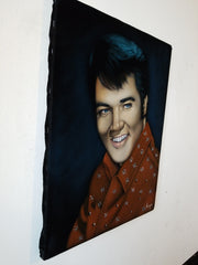 Copy of Elvis Presley Portrait , Original Oil Painting on Black Velvet by Alfredo Rodriguez "ARGO" - #a479