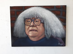 Danny DeVito as Ongo in Always Sunny in Philadelphia's, "Dee Made a Smut Film" Original oil on black velvet by Argo size (24"x18") a576-Ba12