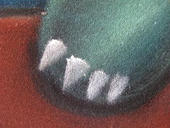Snorlax, Kabigon,  Japanese Pokémon : Original oil painting on black velvet by Santos Llamas size (24"x18") #sa161