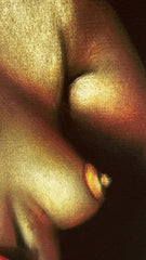Nude Hina Rapa ; Polynesian topless nude; reproduction of an Edgar Leeteg Hawaiian Oil; on Black Velvet by Zenon Matias Jimenez- JM122