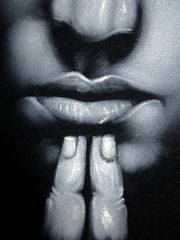 Eminem portrait; Calvin Cordozar Broadus, Jr; Original Oil painting on Black Velvet by Zenon Matias Jimenez- #JM137