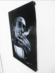 Snoop Dogg portrait; Calvin Cordozar Broadus, Jr; Original Oil painting on Black Velvet by Zenon Matias Jimenez- #JM142