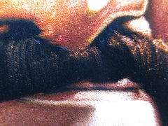Lemmy portrait; Ian Fraser Kilmister of Motörhead; Original Oil painting on Black Velvet by Zenon Matias Jimenez- #JM143