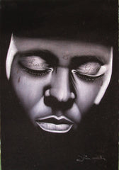 Lil Wayne Fear God portrait; Dwayne Michael Carter, Jr; Original Oil painting on Black Velvet by Zenon Matias Jimenez- #JM14