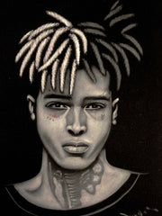 Xxxtentacion , Jahseh  Onfroy; rapper; Original Oil painting 11"X16" on Black Velvet by Zenon  Jimenez- #JM259