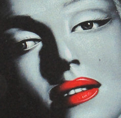 Marilyn Monroe portrait; Norma Jeane Mortenson; Original Oil painting on Black Velvet by Zenon Matias Jimenez- #JM40