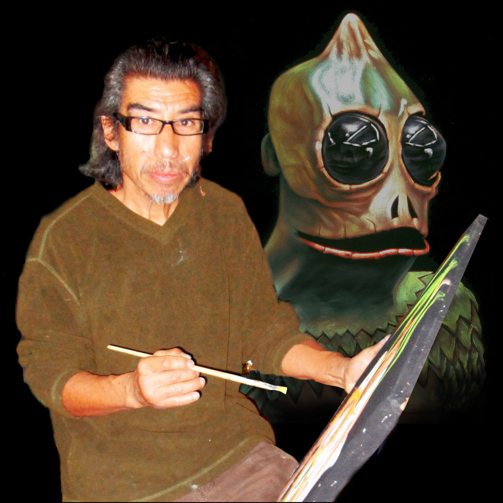 Template Jorge ; Original Oil painting on Black Velvet by Jorge Terrones - #J000