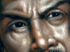 Emilio Fernández Portrait,  Original Oil Painting on Black Velvet by Alfredo Rodriguez "ARGO" - #A5