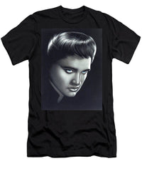 Elvis Presley Portrait On Black Velvet - Men's T-Shirt (Athletic Fit)