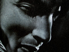 Elvis Presley Playing Guitar,  Original Oil Painting on Black Velvet by Enrique Felix , "Felix" - #F160