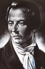 Joseph Smith Portrait, Mormon Founder,   Original Oil Painting on Black Velvet by Enrique Felix , "Felix" - #F162