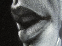 Elvis Presley, Crying with Tear,  Original Oil Painting on Black Velvet by Enrique Felix , "Felix" - #F191
