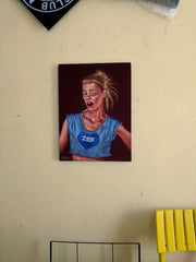 Yolandi Visser Of Die Antwoord;  Original Oil painting on Black Velvet by Jorge Terrones - #j416