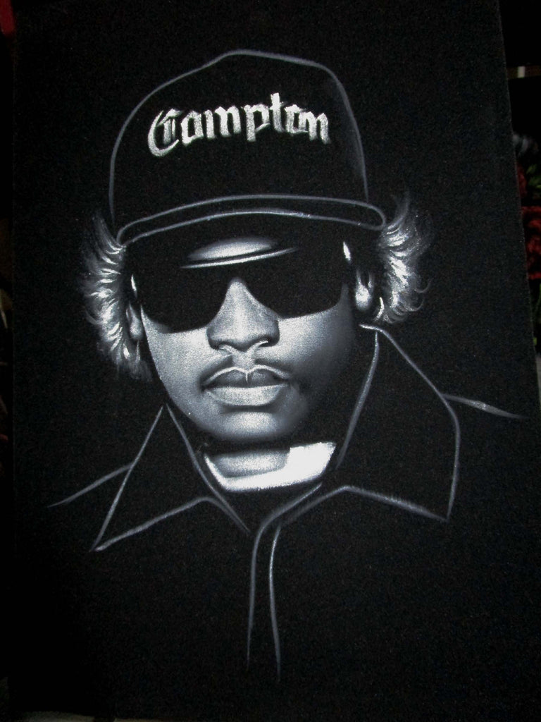 Eazy-E portrait ; Original Oil painting on Black Velvet by Zenon Matias Jimenez- #JM132