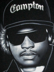 Eazy-E portrait ; Original Oil painting on Black Velvet by Zenon Matias Jimenez- #JM132